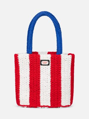 MEGA BUCKET BAG in RED WHITE BLUE