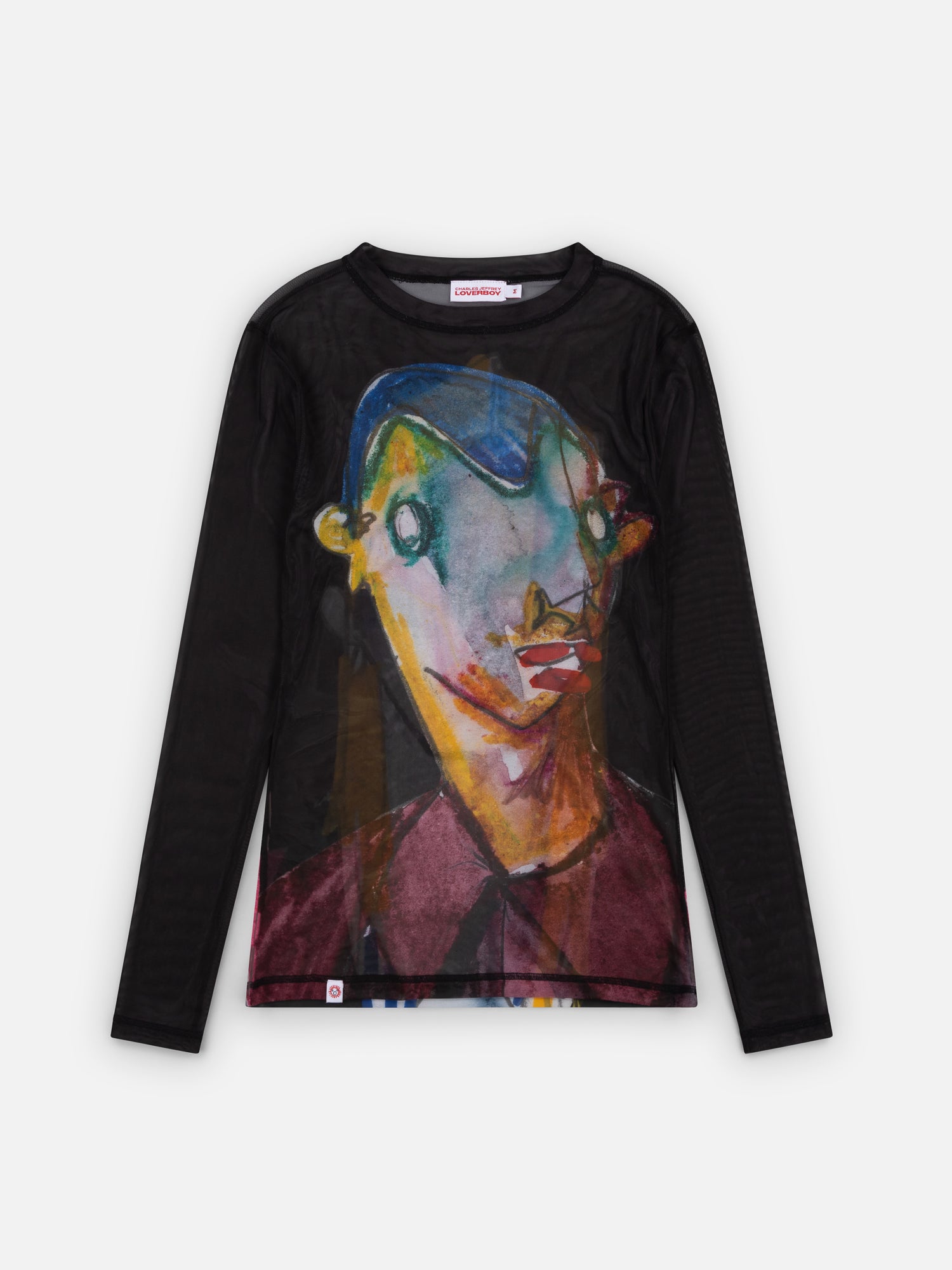 POWERMESH LONG SLEEVE TEE in BLACK MULTICOLOUR - Image 5