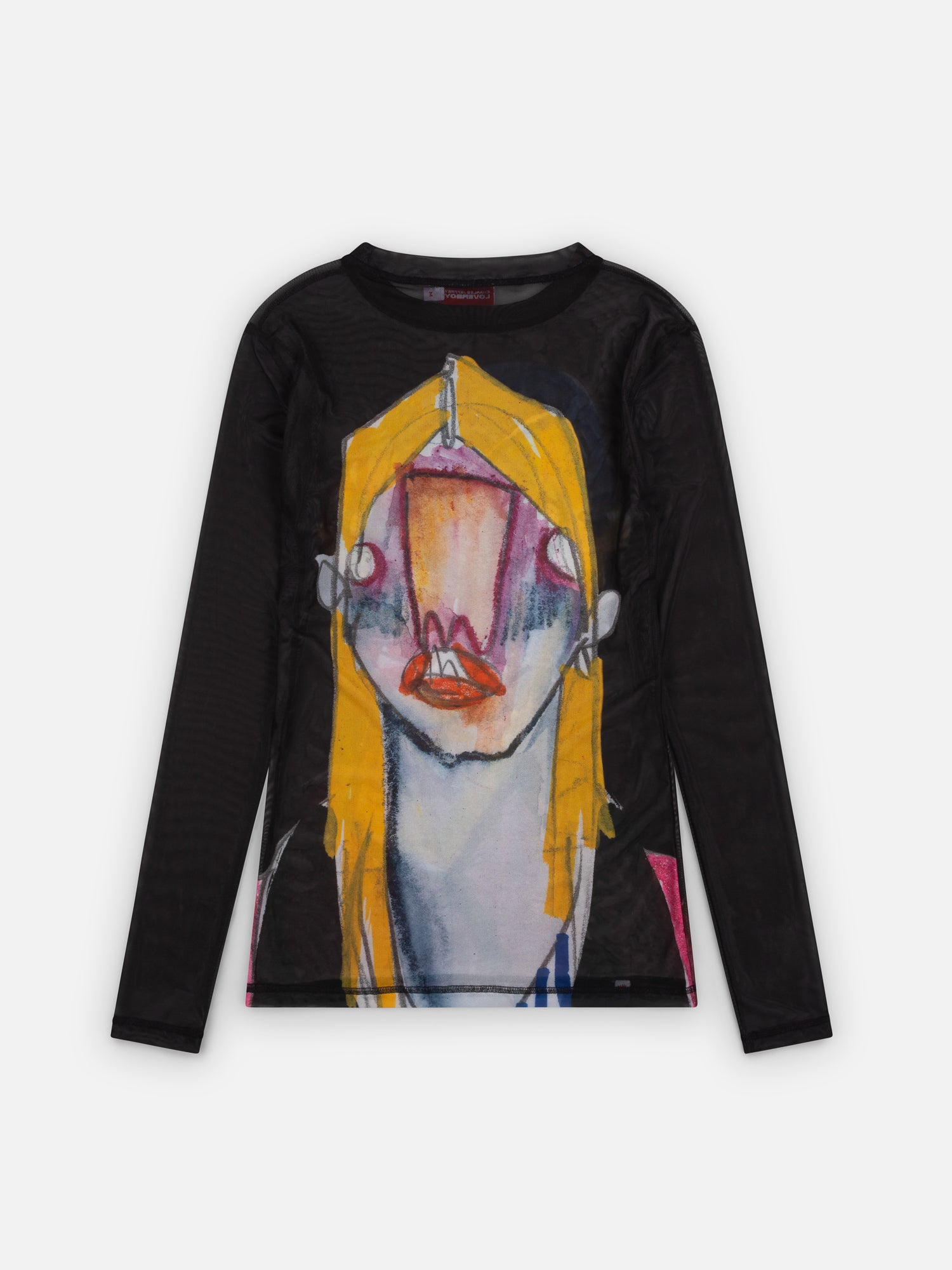 POWERMESH LONG SLEEVE TEE in BLACK MULTICOLOUR - Image 6