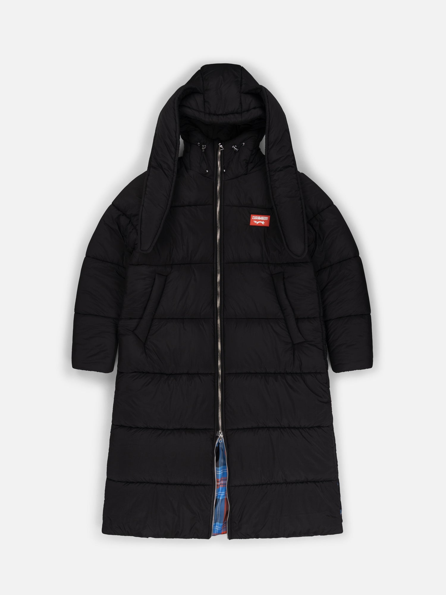 LONG BUNNY PUFFER JACKET in BLACK - Image 7