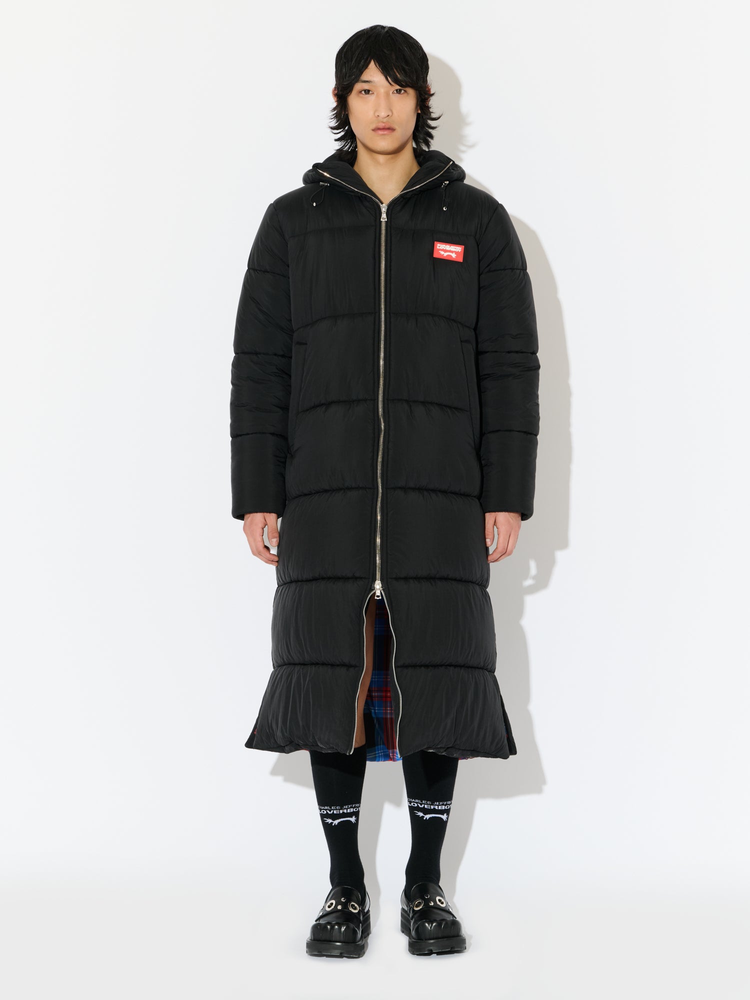 LONG BUNNY PUFFER JACKET in BLACK - Image 2