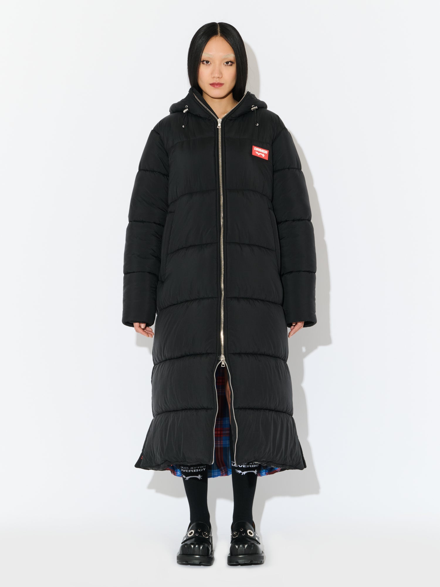 LONG BUNNY PUFFER JACKET in BLACK - Image 5