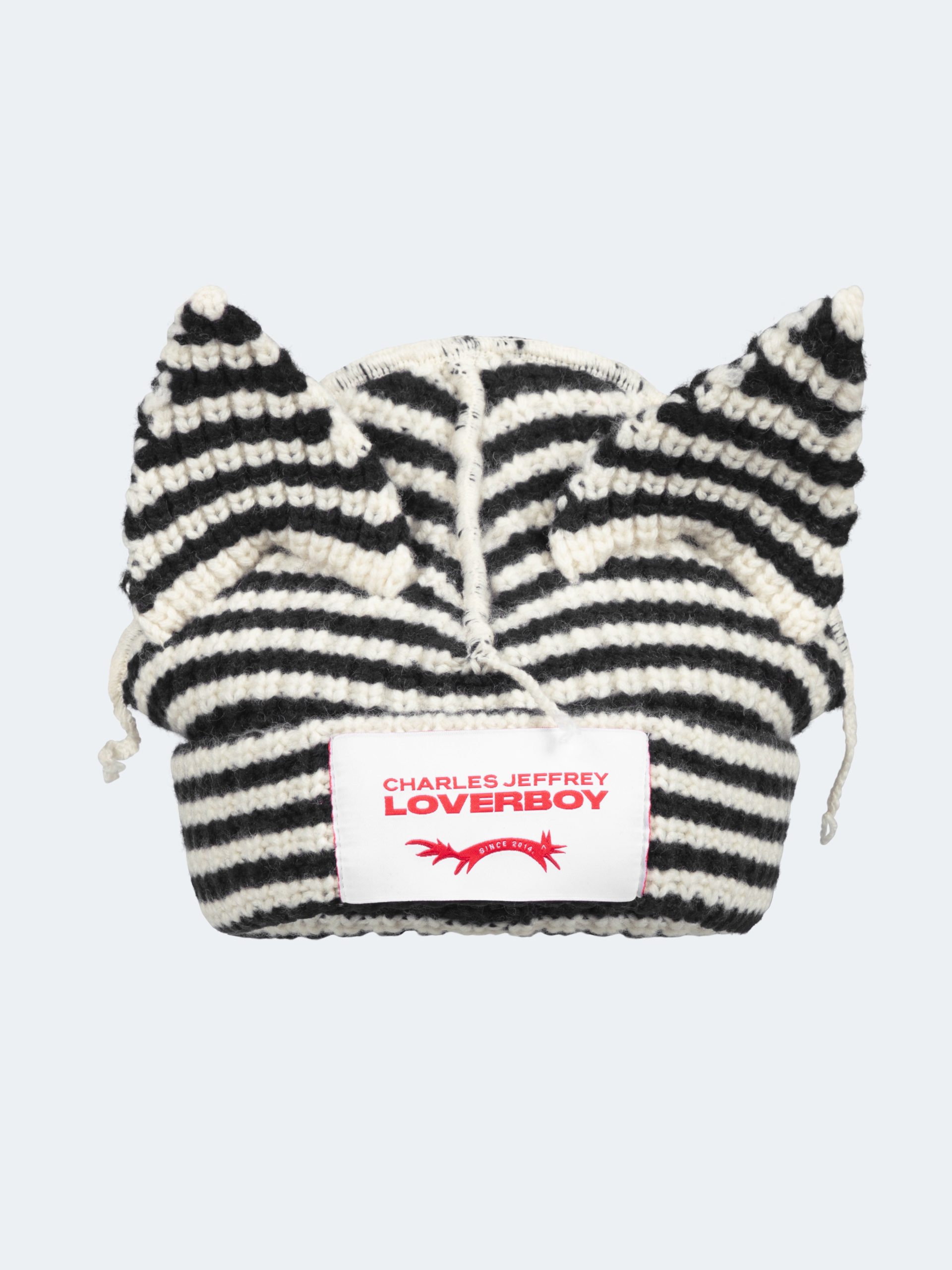 CHUNKY EARS BEANIE EXCLUSIVE in ECRU AND BLACK